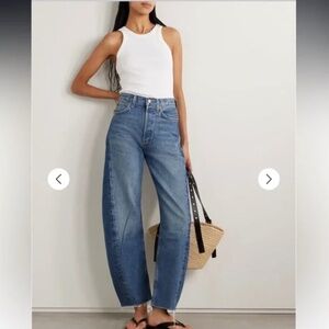 NWT Agolde Luna Pieced Tapered Jeans